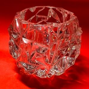Authentic TIFFANY & CO. Rock Cut Crystal Votive Candleholder - Retired/Unused 💎